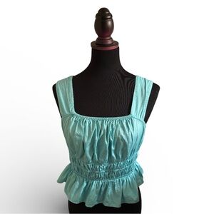 Anthropologie Avec Les Filles Turquoise Sleeveless Blouse